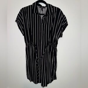 Black and White Striped Dress